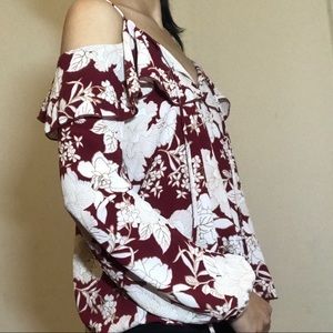 Papaya Off-the-shoulder Long Sleeve